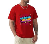 UKHrf35h Reading-Is-My-Superpower-Art-Cute-Read-More-Design-Gift-T-Shirt Red L