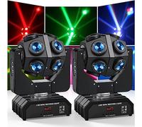 UKing 150W Cabeza Móvil, RGBW LED Beam luz de Escenario luz de Fiesta Proyector, dmx luz Estroboscópica con Sonido Activado para Navidad DJ Bar Discoteca Club, 2PCS