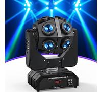 UKing 150W Cabeza Móvil RGBW LED Beam, Proyector de Escenario y Fiesta, DMX Estroboscópica Con Sonido Activado Para Navidad DJ Bar Discoteca Club, 1 PCS