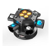 UKing 180W Cabeza Movil LED, Foco de Luz de Fiesta RGBW Luces de Discoteca para Navidad DJ Bar Halloween Cumpleaños Disco Escenario