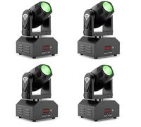 UKing LED Moving Head Beams d-mx - Juego de 4 luces LED con efecto de luz RGBW 11/13 canales, efectos de luz, controlados por música, para DJ, discoteca, fiesta, club, bar, iluminación de escenario