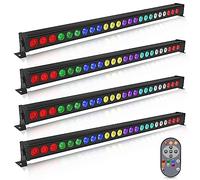 UKing LED Wall Wash Luz de la Etapa 24 x 3W RGB LED Luces Escenario dmx 512 con Control Remoto Iluminación Estroboscópica para DJ Discoteca Focos Escenarios, 4 PCS
