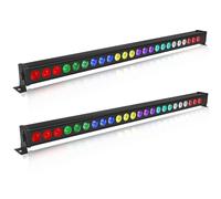 UKing LED Wall Wash Luz de la Etapa 24 x 3W RGB LED Luces Escenario dmx 512 Iluminación Estroboscópica para DJ Discoteca Focos Escenarios, 2 PCS (Sin control remoto)