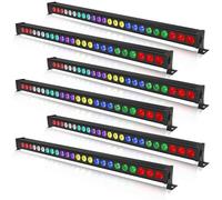 UKing LED Wall Wash Luz de la Etapa 24 x 3W RGB LED Luces Escenario dmx 512 Iluminación Estroboscópica para DJ Discoteca Focos Escenarios, 6 PCS (Sin control remoto)