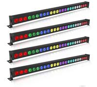 UKing LED Wall Wash Luz de la Etapa 24 x 3W RGB LED Luces Escenario dmx 512 Iluminación Estroboscópica para DJ Discoteca Focos Escenarios, 4 PCS (Sin control remoto)