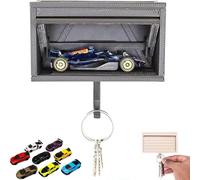 Ukisisi Car Garage Key Holder with Opening Door,garage Key Holder,Funny Wall Mount Car Garage Key Rack,3D Printed Key Organizer Wall Mount,Easy Installation Key Rack for Entryway-Cars are random-B