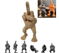 Ukisisi Middle Finger Figure with Legs,Funny Middle Finger Figure with Legs,3D Printed Middle Finger Sculpture,Creative Resin Finger Sculpture,Home Office Desk Decoration Middle Finger Gifts