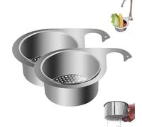 Ukisisi Stainless Steel Swan Sink Strainer Basket,Waste Collector Filter,Multi-Functional Drain Basket, Corner Sink Strainer,Sink Basket for Inside Sink,Kitchen Sink Swan Drainage Basket