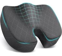 UKIUAN Cojín Antiescara Coxis Ciática - Cojín Silla Oficina Espuma Viscoelástica Premium - Corrige Postura Columna - Alivia Presión y Dolor Cadera Lumbalgia Cervicalia hemorroidectomia