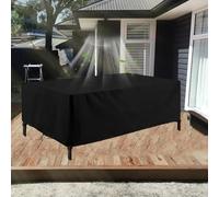UKIXOM 210x150x110cm/LxWxH Funda Mesa Jardin Impermeable Funda Protectora Muebles Jardin Cuadrada Fundas Oxford 600D Exterior Impermeable Anti Viento Anti UV Tela
