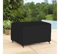 UKIXOM Funda Muebles Jardin, Funda Mesa Exterior Impermeable, 420D Tela Oxford Rectangular Cubierta de Mesa Exterior Funda Protectora, Anti Viento, Anti-UV 66x55x35cm/LxWxH