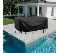 UKIXOM Funda para Muebles de Jardín Exterior, 120x120x120cm/LxWxH Funda Mesa Exterior Impermeable, Resistente Al Viento, Resistente a Los Rayos UV, Funda Mesa Jardin Oxford 600D Varios tamaños