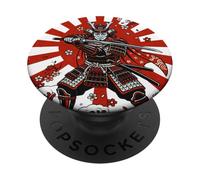 Ukiyo-e Anime Style Samurai Warrior Japanese Flag Ninja PopSockets PopGrip Adhesivo