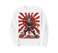 Ukiyo-e Anime Style Samurai Warrior Japanese Flag Ninja Sudadera