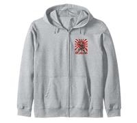 Ukiyo-e Anime Style Samurai Warrior Japanese Flag Ninja Sudadera con Capucha
