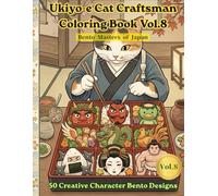 Ukiyo-e Cat Craftsman Coloring Book Vol.8: Bento Masters of Japan