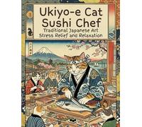 Ukiyo-e Cat Sushi Chef: Traditional Japanese Art Stress Relief and Relaxation