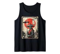 Ukiyo-e Cyberpunk Manga Arte Divertido UFO Alien Samurai Japón Camiseta sin Mangas