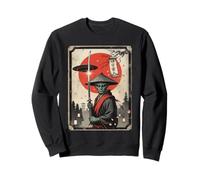 Ukiyo-e Cyberpunk Manga Arte Divertido UFO Alien Samurai Japón Sudadera