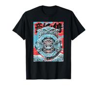 Ukiyo E Cyberpunk Mecha Face Mount Fuji Camiseta