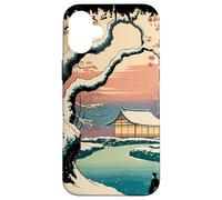 Ukiyo E Invierno Zen Snowfall at The Zen Pavilion Paisaje Carcasa para iPhone 16 Plus