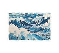 Ukiyo-e - Manteles individuales de estilo ondulado para decoración de mesa con patrones de moda adecuados para el hogar, hotel y banquete