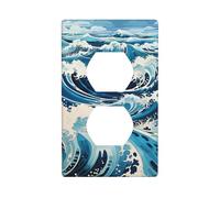 Ukiyo-e - Placa de pared impresa con ondas, material de policarbonato, resistente a los impactos, estándar del Reino Unido, resistente al calor, residencial comercial