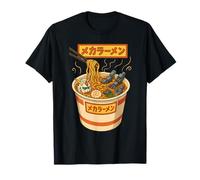 Ukiyo-E Ramen Japanese Retro 90s Mecha Warrior Meka Roboto Camiseta