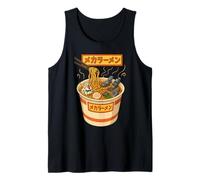 Ukiyo-E Ramen Japanese Retro 90s Mecha Warrior Meka Roboto Camiseta sin Mangas