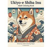 Ukiyo-e Shiba Inu: Relaxing Adult Coloring Pages