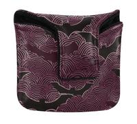 Ukiyo-e-Style - Cubierta para putter de palo japonés, color burdeos, cierre magnético, para la mayoría de marcas de piel sintética impermeable