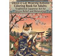 Ukiyo-e Ukiyo-e Cat Wearing Kimono Coloring Book for Adults: Traditional Japanese Art for Stress Relief and Relaxation: Japanese Art／Woodblock ... Relief／Mindfulness／Ukiyo-e Cat Wearing Kimono