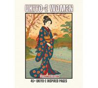Ukiyo-e Women Left-Handed Edition: Traditional Japanese Kimono Portrait Line Art (Ukiyo-e Coloring Books)