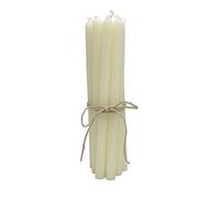 ukiyo Pack de 12 velas finas de varilla de 20 cm de diámetro de 1,3 cm de diferentes colores, duración de combustión 2,5 horas, vela Adviento, Navidad, color: crema