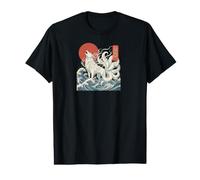Ukiyoe Kitsune Kaiju Spirit Fox Despierta Arte japonés Camiseta gráfica económica