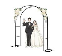 Ukkajovlex Arco De Jardín para Bodas, Arco Jardín 120x200cm 160x220cm 200x230cm 350x220cm para Enredaderas De Metal para Plantas Trepadoras, Enrejado Arco para Jardín(Black,350x220CM/11.5x7.3ft)