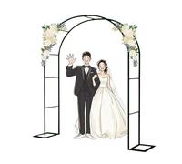 Ukkajovlex Arco De Jardín para Bodas, Arco Jardín 120x200cm 160x220cm 200x230cm 350x220cm para Enredaderas De Metal para Plantas Trepadoras, Enrejado Arco para Jardín(Green,240x220CM/8X7.3ft)