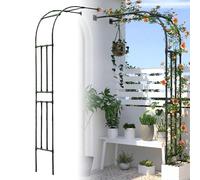 Ukkajovlex Arco Semi-Circular para Plantas Trepadoras Arco Jardín, 0.6-3m Ancho, Acero Galvanizado Revestido De Resina, Diseño Espiral para Rosas/Jazmín(Green,W260cmxH240cm)