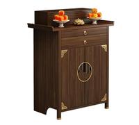 Ukkajovlex Mesa De Ofrendas Y Altar Compacto con Cajón Superficie De Meditación 78~168cm Altar Zen Neochino con Bandeja Extraíble, Estructura Roble(Walnut,W: 30.7 in (78 cm))