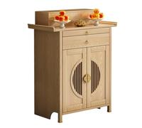 Ukkajovlex Mesa De Ofrendas Y Altar Compacto con Cajón Superficie De Meditación 78~168cm Altar Zen Neochino con Bandeja Extraíble, Estructura Roble(Natural,W: 30.7 in (78 cm))
