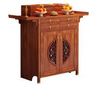 Ukkajovlex Mesa De Ofrendas Y Altar Compacto con Cajón Superficie De Meditación 78~168cm Altar Zen Neochino con Bandeja Extraíble, Estructura Roble(Jatoba,W:50.4 in (128 cm))