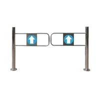 Ukkajovlex Puerta Oscilante Unidireccional De Acero Inoxidable, Mecanismo De Resorte De Cierre Automático, 200x100cm Barrera Peatonal para Supermercado Biblioteca Parque(120 x 100 cm/47.2" x 39.4")