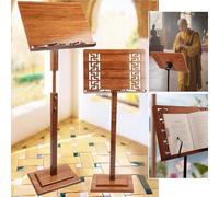 Ukkajovlex Soporte para Partituras PortáTil Altura Ajustable, Portapartituras De Madera para Director De Orquesta, Soporte Plegable para Mesa Y Suelo, para Concierto, Escuela, Iglesia Y Hogar(A1)