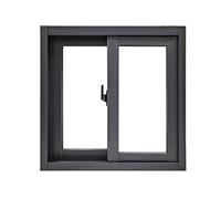 Ukkajovlex Ventanas Corredizas Empotradas,Ventana Deslizante Negra,102 X61 102x46cm Marco De Aluminio con Vidrio Templado 5mm Y Pantalla, Doble Vitreo para Casa Cobertizo Baño(Black,51x38cm)