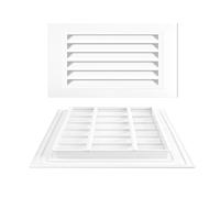 Ukkajovlex Ventilación Rejilla Rectángulo Forma Aluminio Aleación Rejilla Aire Ventilación 15x15cm -60x60cm Tapa Cuadro Electrico Cubre Contadores De Luz Blanco con Alambre Malla(450x450mm)