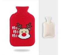 UKKO Bolsa agua caliente 1000Ml Botella De Agua Caliente Duradera Portátil Con Cubierta De Punto De Hechos De Hechos De Invierno Con Tapa De Punto-Color 2