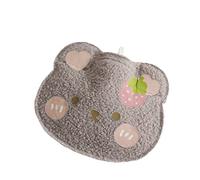 UKKO Bolsa agua caliente 2P Lindo Oso Bolsa De Agua Caliente Teddy Mini Portátil Cálido Tesoro Tesoro Menstrual Menstrual Menstrual Estómago Bolsa De Agua-Bear Head - Grey