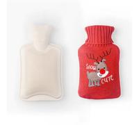 UKKO Bolsa agua caliente Botella De Agua Caliente Bolsa De Agua Caliente Inyección De Agua Pie Calentador De Cama Tamaño De La Cama Mini Portátil Bebé Mano Calentador-Black