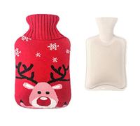 UKKO Bolsa agua caliente Botella De Agua Caliente Bolsa De Agua Caliente Inyección De Agua Pie Calentador De Cama Tamaño De La Cama Mini Portátil Bebé Mano Calentador-Navy Blue
