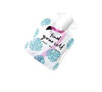 UKKO Bolsa agua caliente Botella De Agua Caliente Cálido Belly Treasure Warmer Mini Mini A Prueba De Explosiones Portátil Invierno Reutilizable Mano-White 21X14.5 Cm